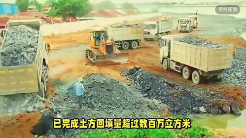 洪沙蛟龍顯神威 柬埔寨地標性土方回填機械開工小記